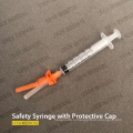 Одноразовый шприц медицинской безопасности с защитной крышкой